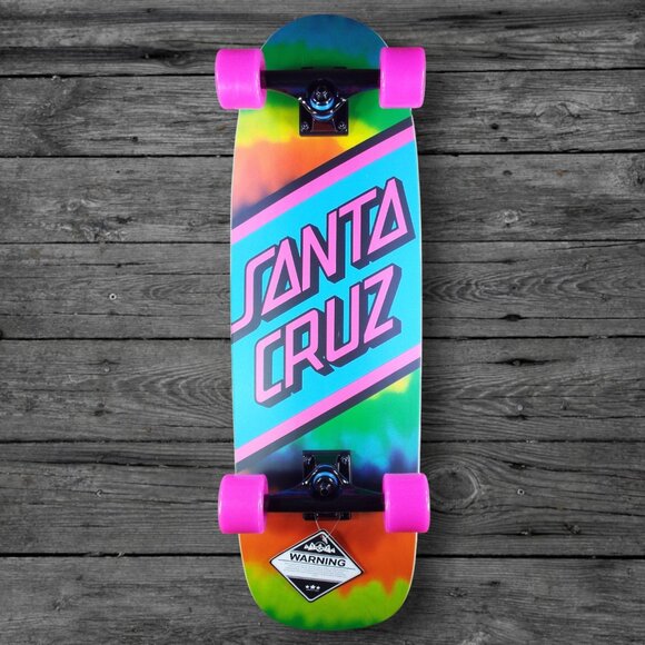 Santa Cruz Rainbow Tie-Dye Street Cruzer Skateboard Complete / 8.79